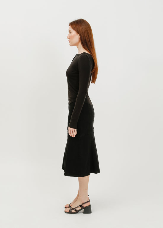 Melissa Denim Skirt / Washed Black