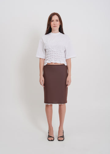 Kai Skirt / Chocolate-Baby Blue