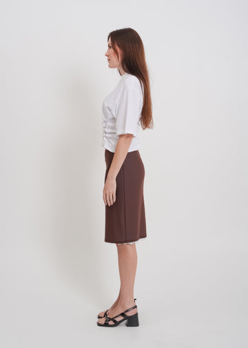 Kai Skirt / Chocolate-Baby Blue