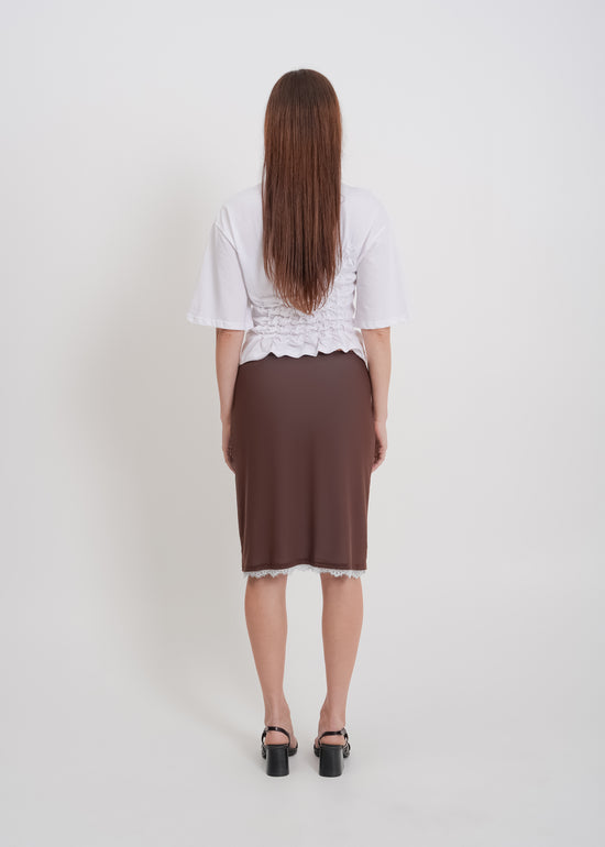 Kai Skirt / Chocolate-Baby Blue