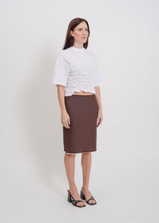 Kai Skirt / Chocolate-Baby Blue