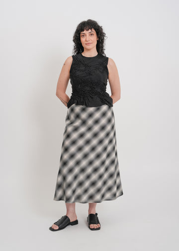 Bennie Skirt / White-Black