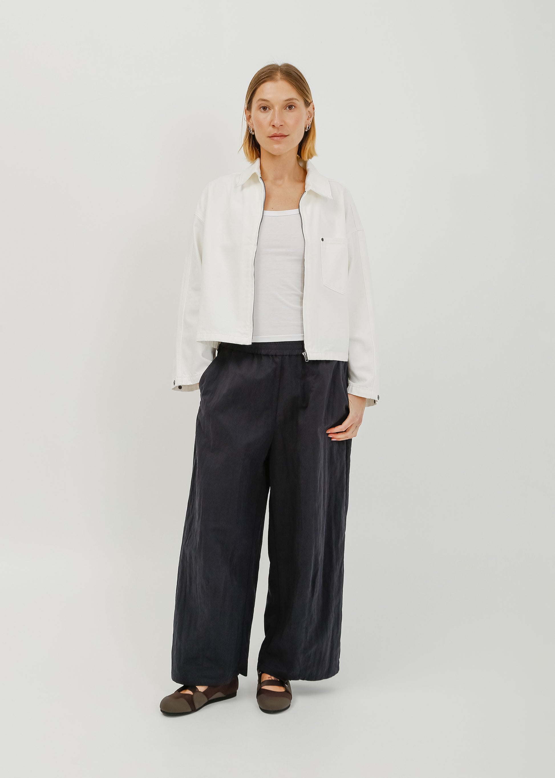 Zoey Denim Jacket / White - 
White (image 5)