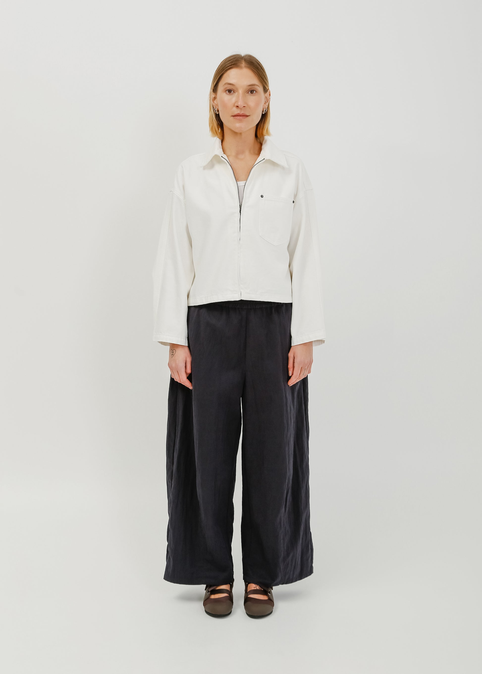 Zoey Denim Jacket / White - 
White (image 2)