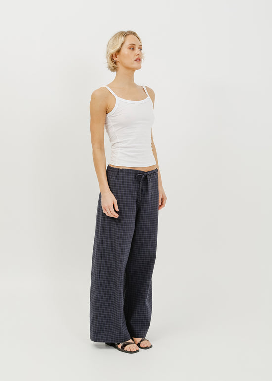 Rocco Pant / Black-Navy Check