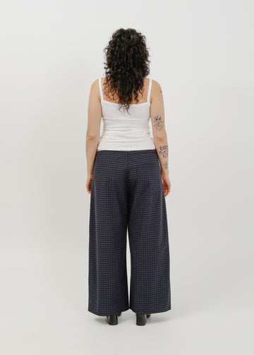 Rocco Pant / Black-Navy Check