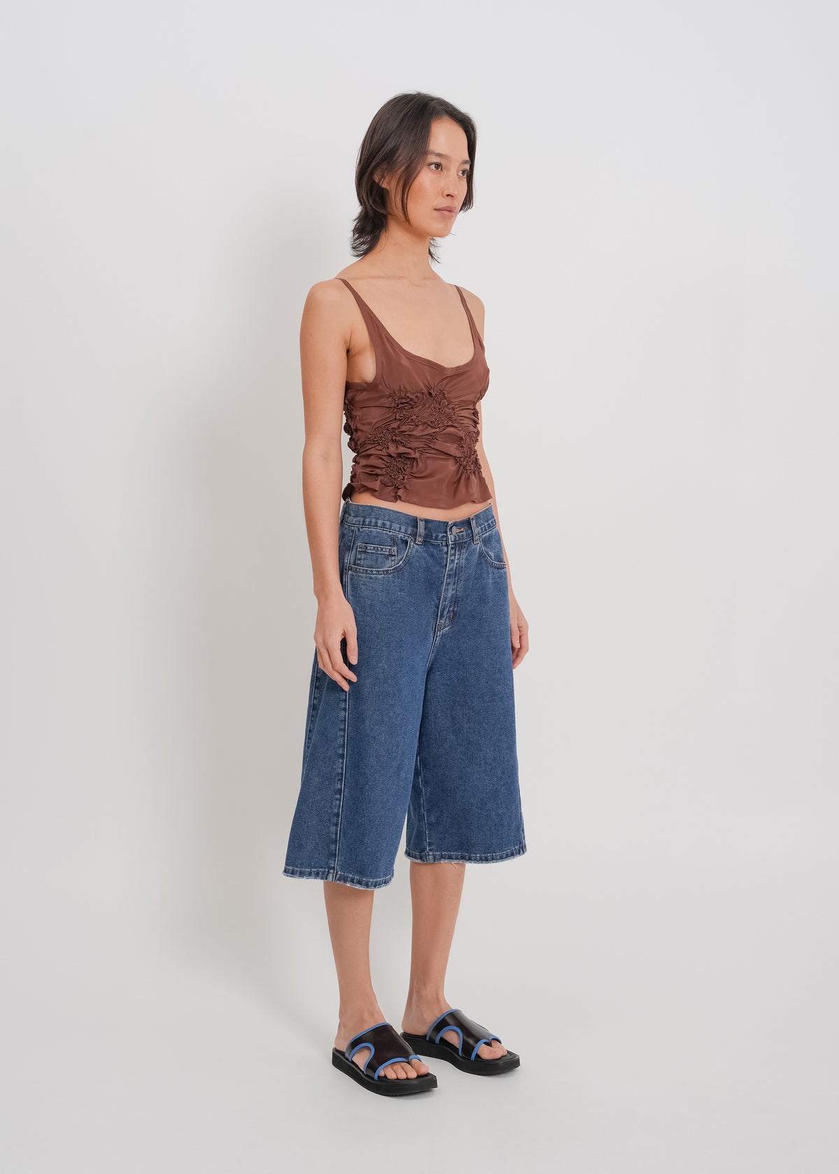 Nadia Denim Short / Medium Indigo - 
Medium Indigo (image 2)