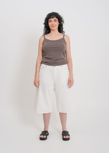Sullivan Denim Short / White