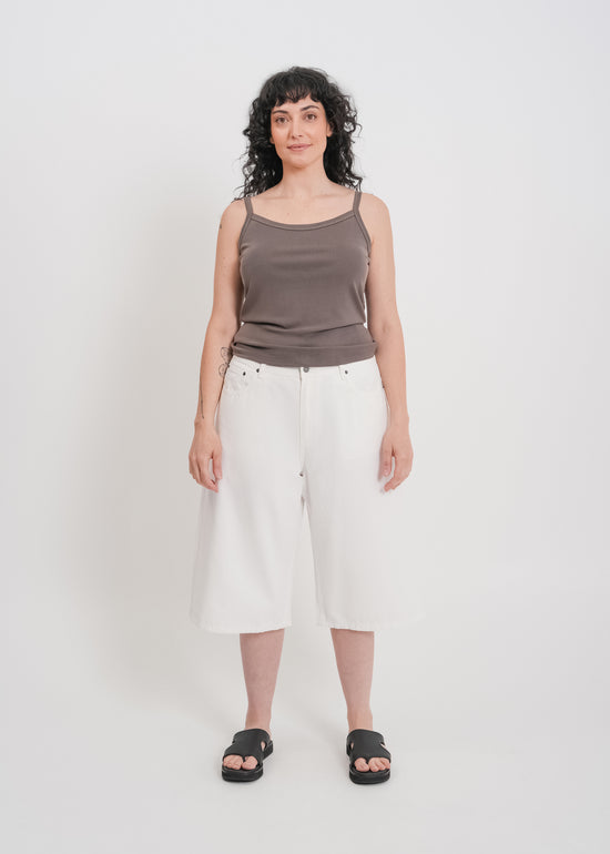 Sullivan Denim Short / White