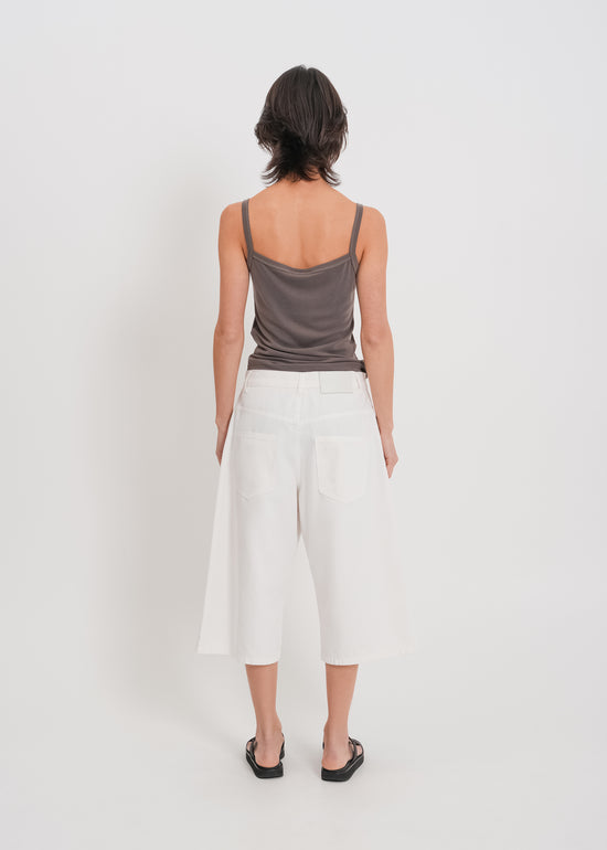 Sullivan Denim Short / White