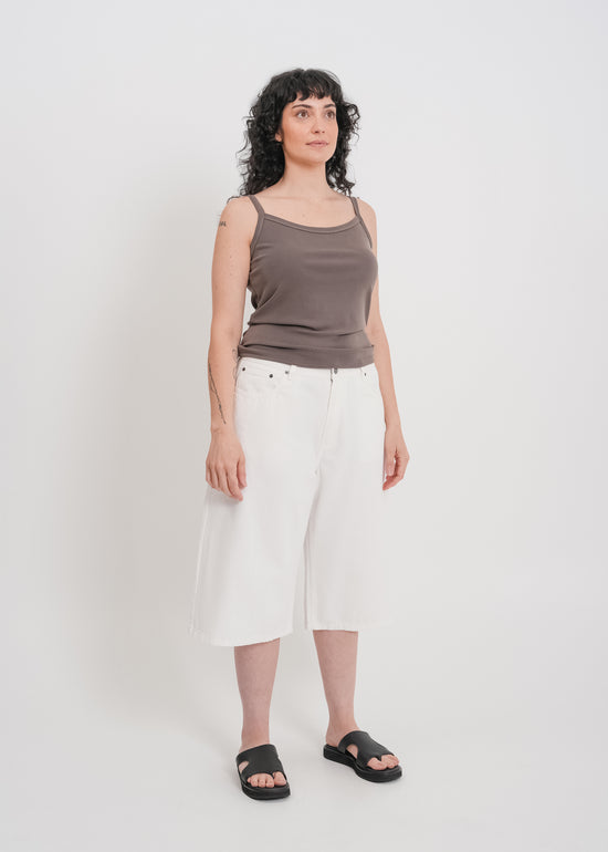 Sullivan Denim Short / White