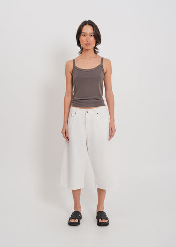 Sullivan Denim Short / White