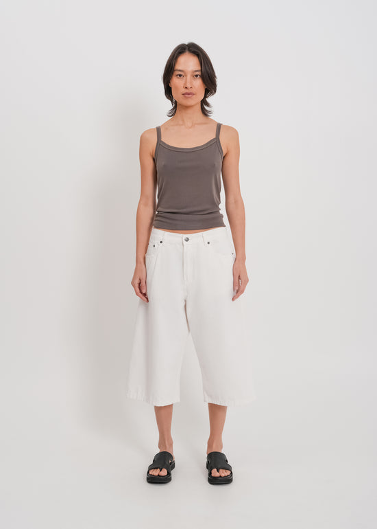Sullivan Denim Short / White