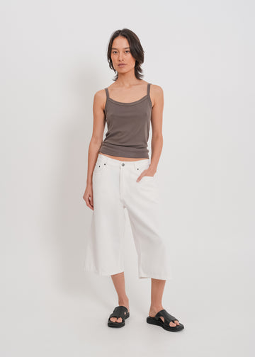 Sullivan Denim Short / White