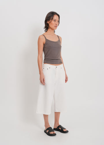 Sullivan Denim Short / White