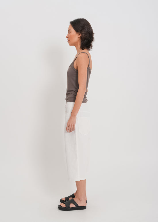 Sullivan Denim Short / White