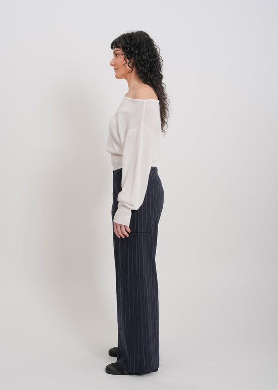 Annie Trouser / Navy-White
