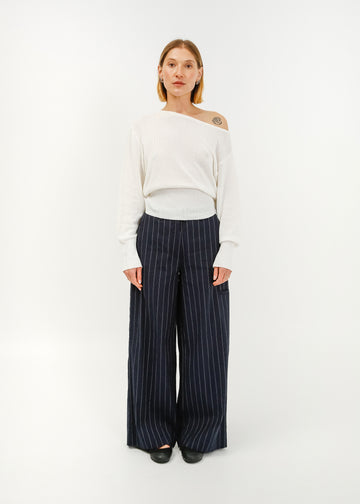 Annie Trouser / Navy-White