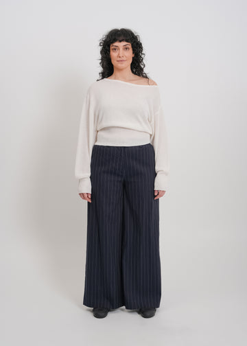 Annie Trouser / Navy-White