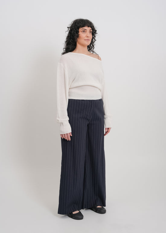 Annie Trouser / Navy-White
