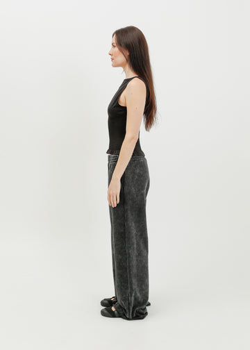Evanna Track Pant / Washed Black