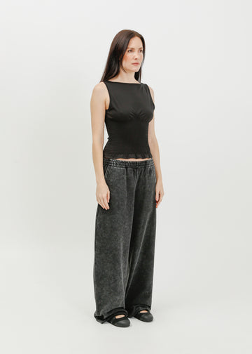 Evanna Track Pant / Washed Black