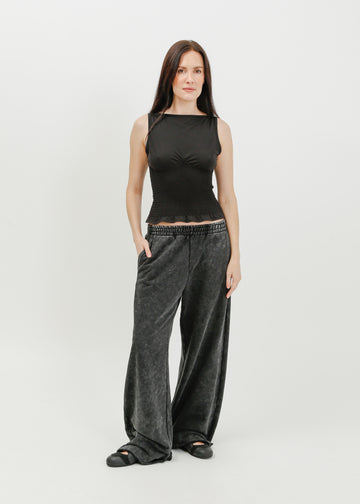 Evanna Track Pant / Washed Black