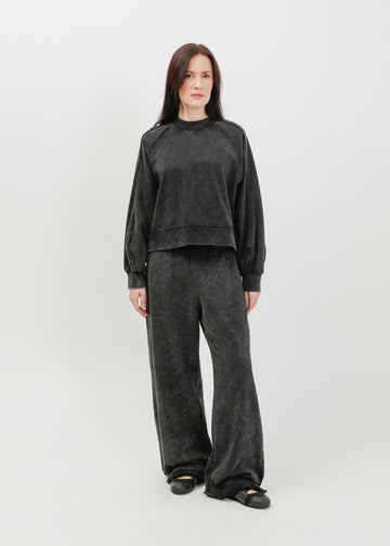 Evanna Track Pant / Washed Black