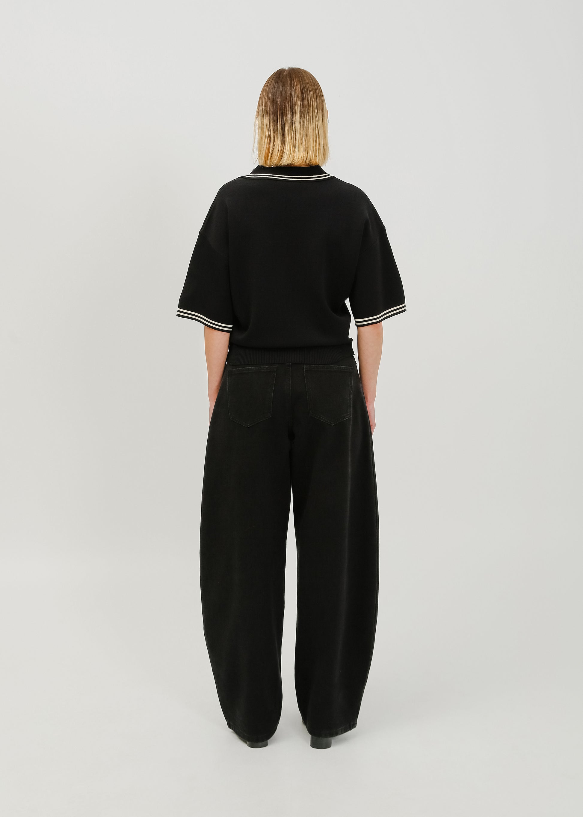 Beckham Knit Polo / Black - 
Black (image 9)