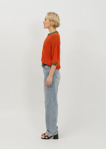 Beckham Knit Polo / Rust-Khaki
