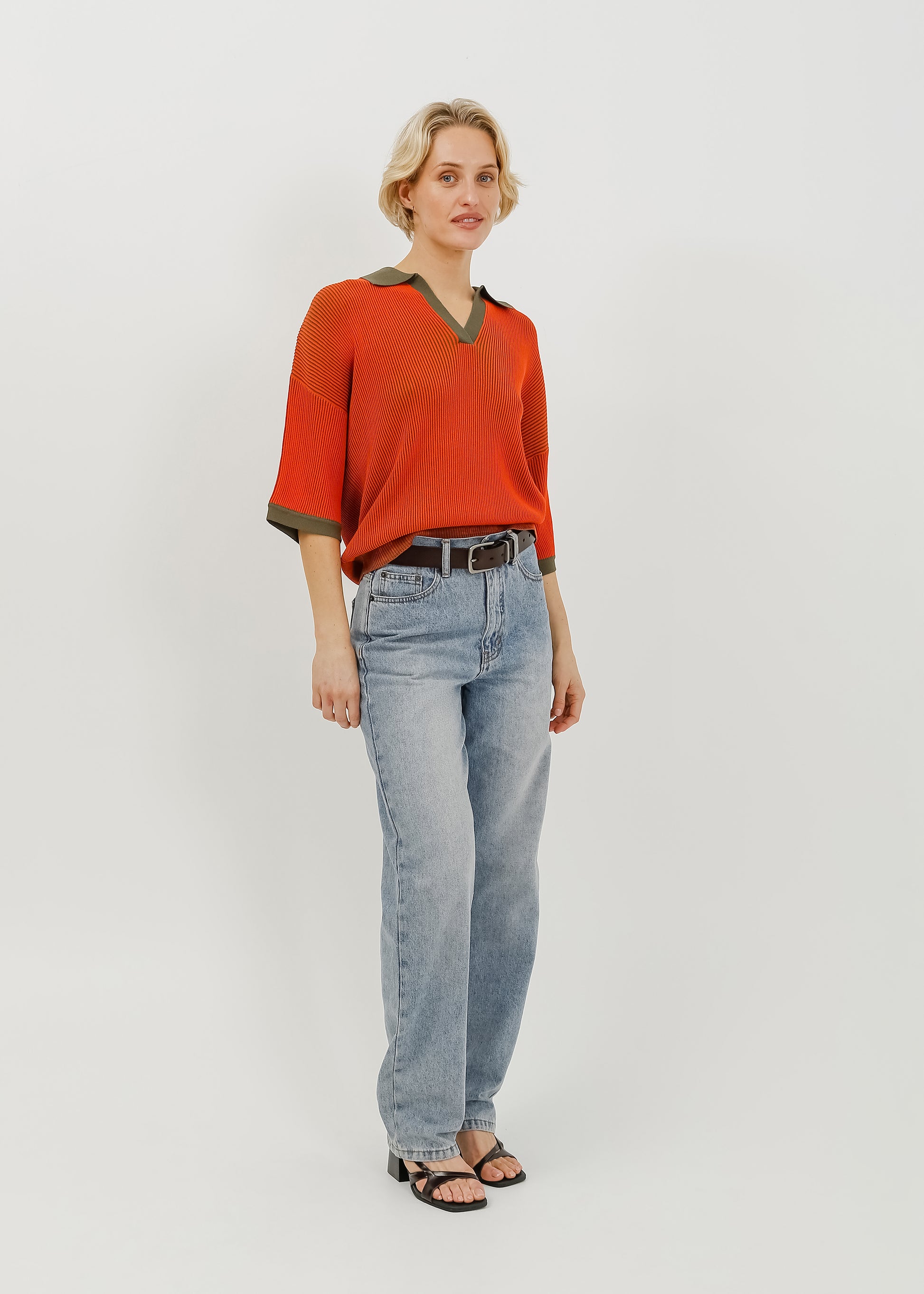 Beckham Knit Polo / Rust-Khaki - 
Rust Khaki (image 2)