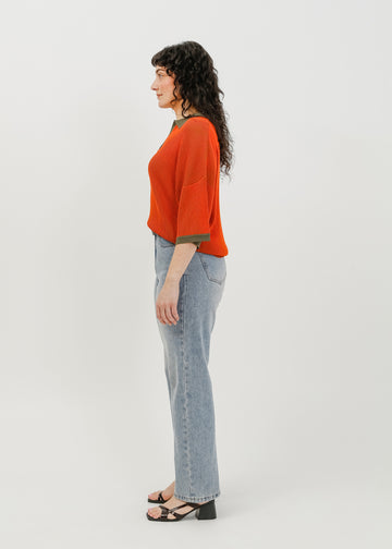Beckham Knit Polo / Rust-Khaki