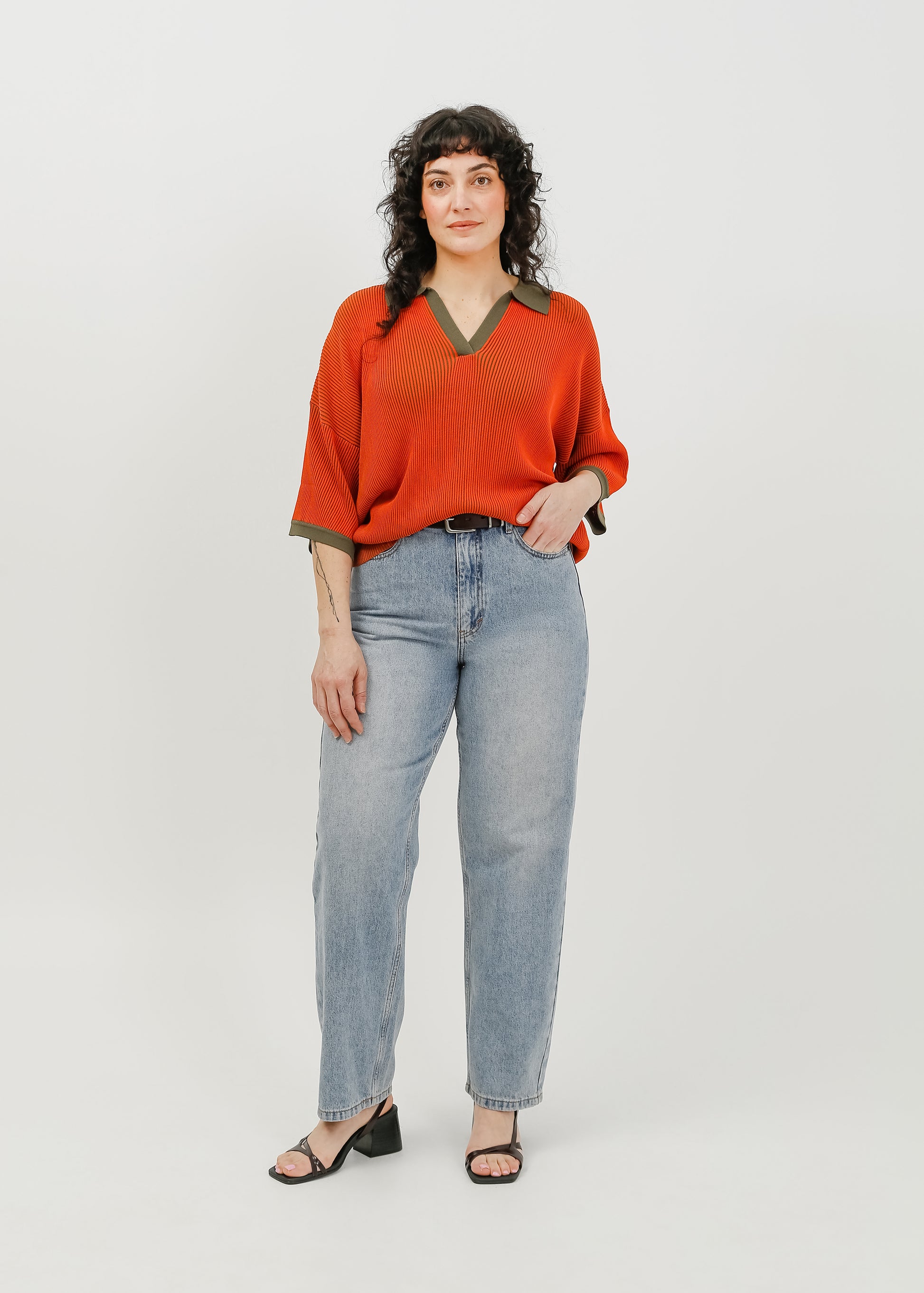 Beckham Knit Polo / Rust-Khaki - 
Rust Khaki (image 10)