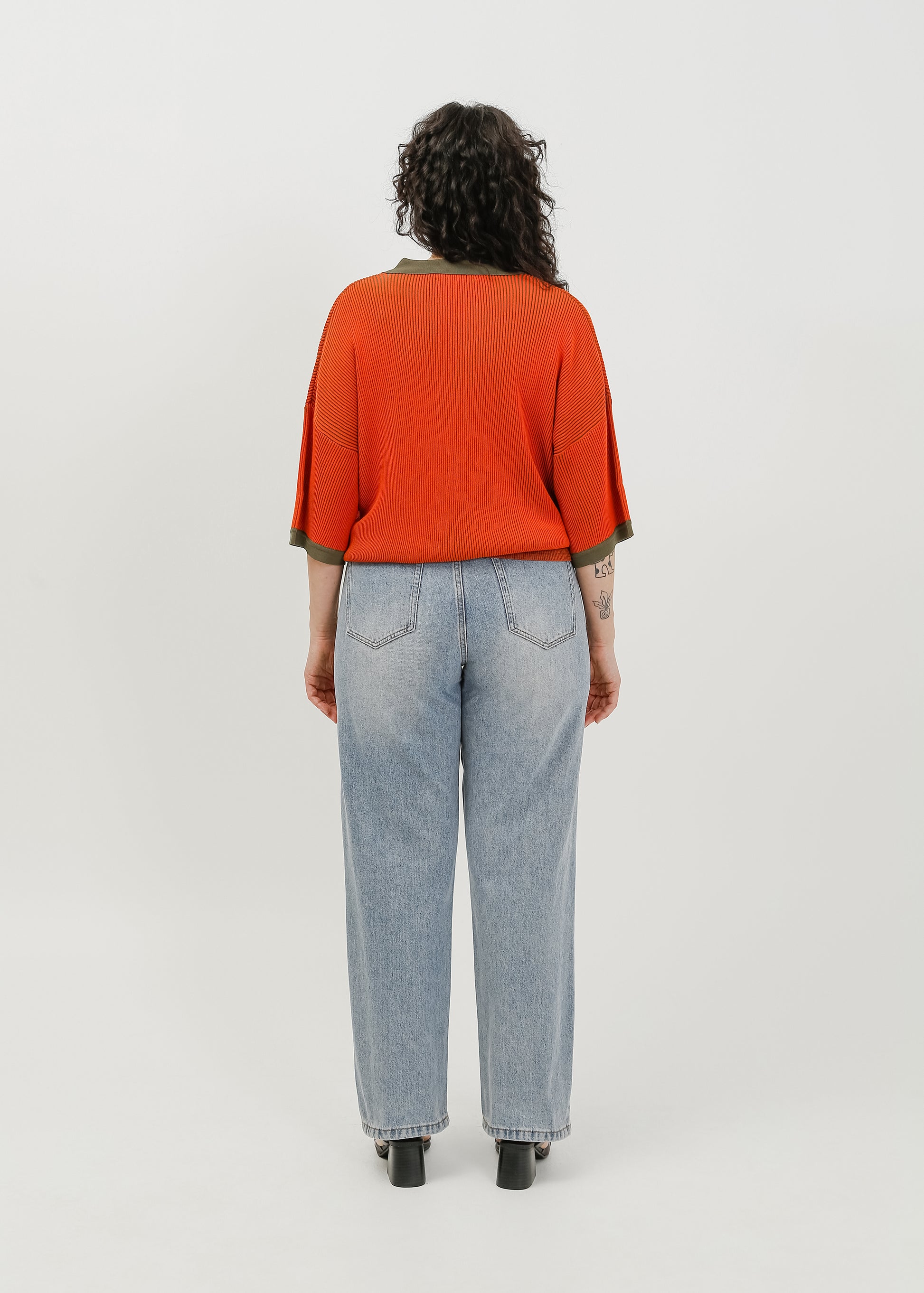 Beckham Knit Polo / Rust-Khaki - 
Rust Khaki (image 9)
