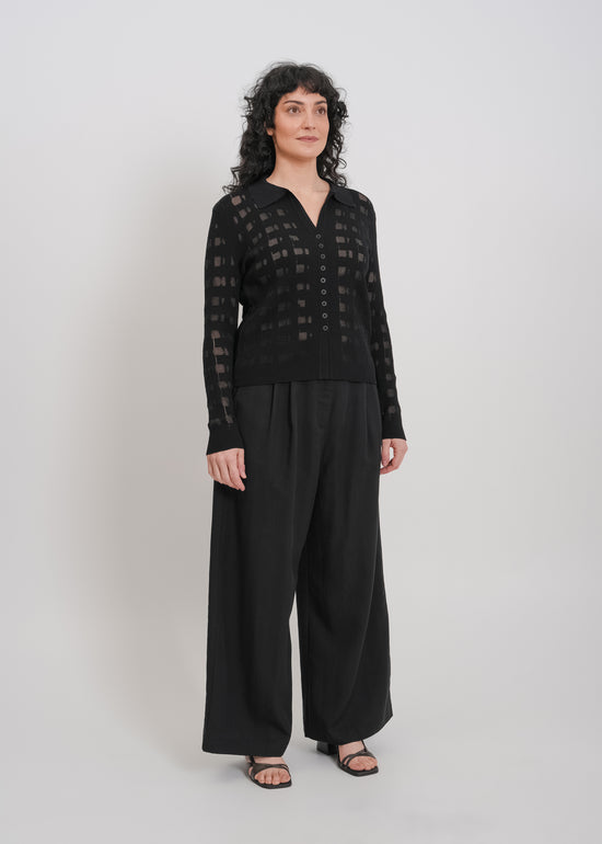 Dune Knit Cardi / Black