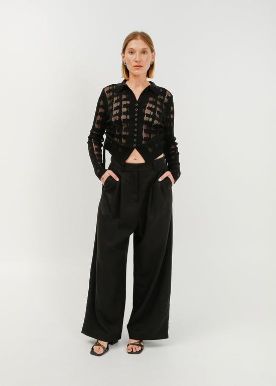 Dune Knit Cardi / Black
