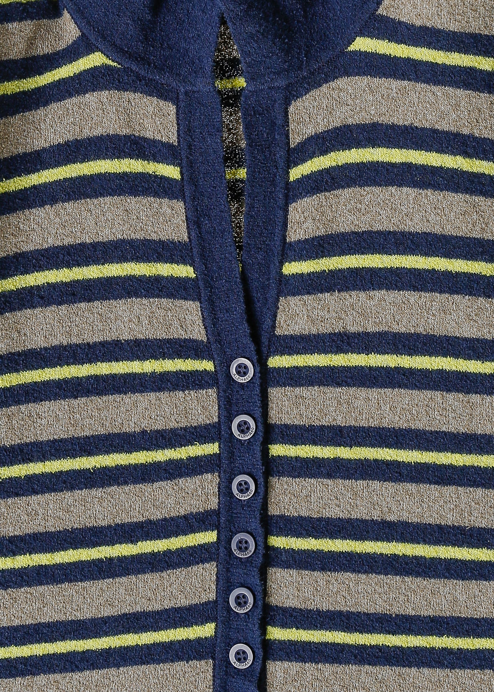 Dune Knit Cardi / Navy-Khaki-Lemon - 
Navy Khaki Lemon (image 6)