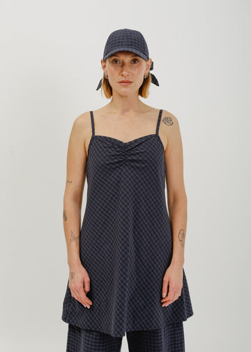 Kira Cap / Black-Navy Check