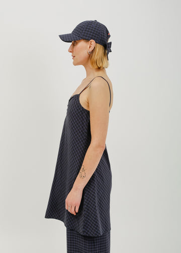 Kira Cap / Black-Navy Check
