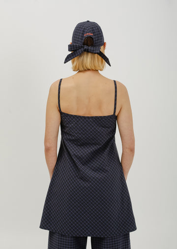 Kira Cap / Black-Navy Check