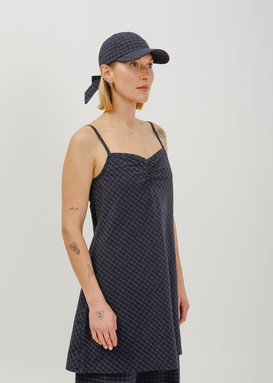 Kira Cap / Black-Navy Check