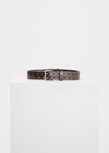 Bray Double Belt / Dark Brown