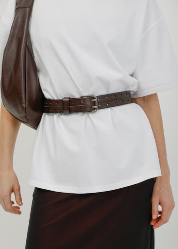 Bray Double Belt / Dark Brown