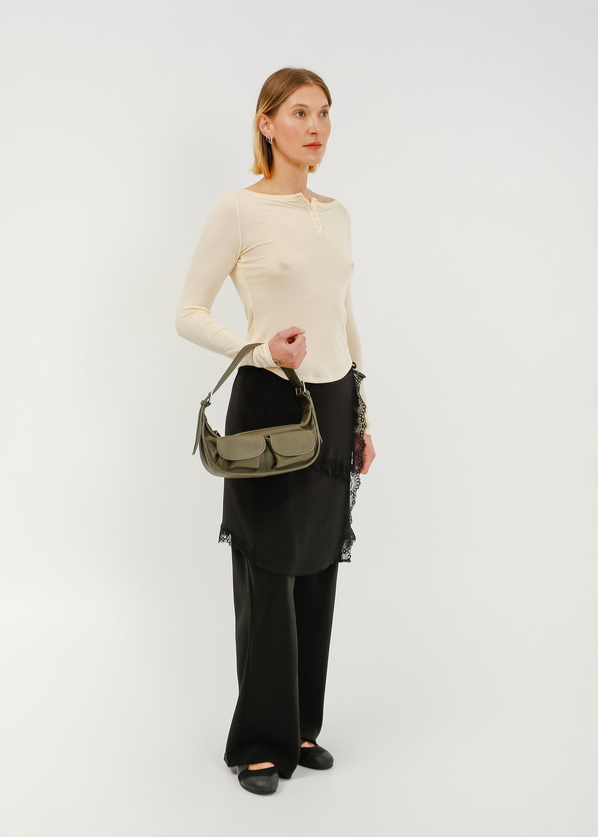 Nyx Leather Bag / Khaki - 
Khaki (image 2)