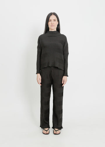 NOLAN PLEAT TOP / BLACK