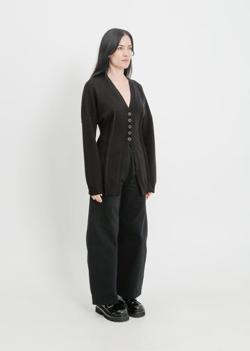 ABERDEEN KNIT CARDI / BLACK