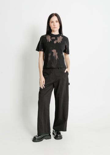 GAYA KNIT TEE / BLACK