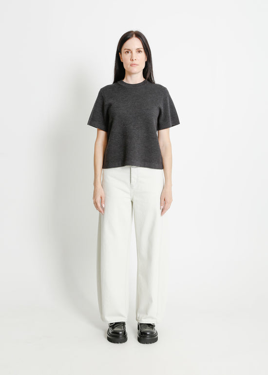 GAYA KNIT TEE / CHARCOAL