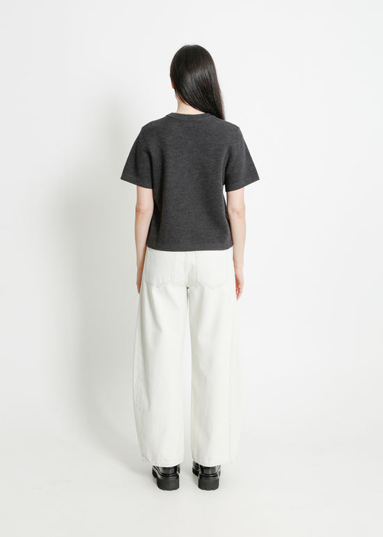 GAYA KNIT TEE / CHARCOAL