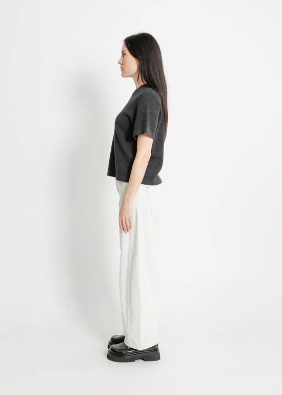 GAYA KNIT TEE / CHARCOAL